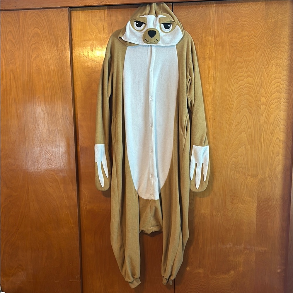 Brown and White Sloth Costume
